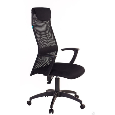 Кресло руководителя Бюрократ, KB-8/BLACK (спинка сетка черная TW-01, сиденье сетка черная TW-11) 